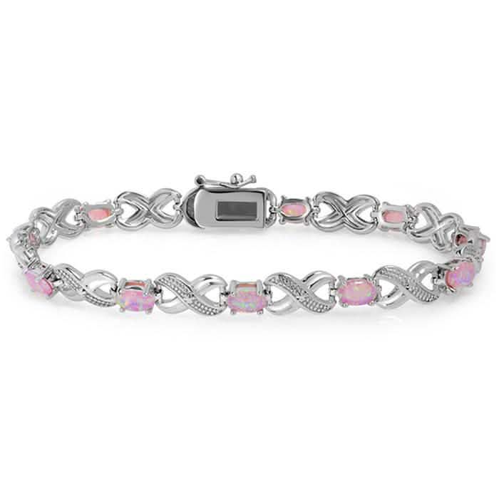 3.55 CTW Genuine Opal "X's and O's" Opal Bracelet By MUIBLU Gems DailySale