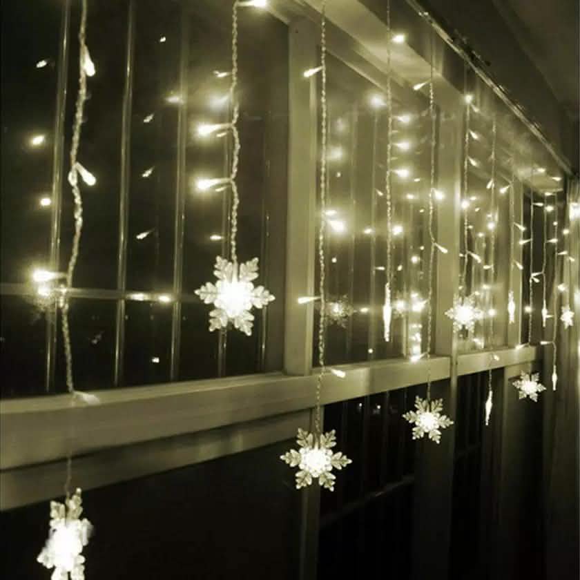 3.5M 96LED Snowflake String Curtain Lights DailySale