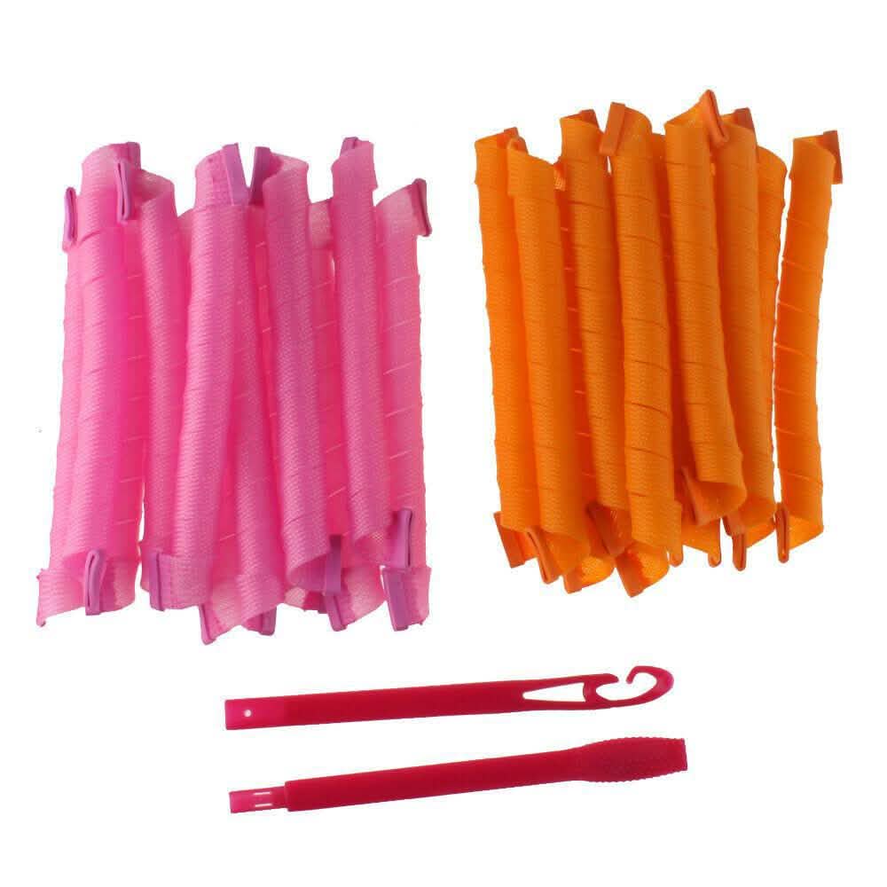 36-Pieces: Elastic DIY Magic Hair Curlers Rollers Curlformers Spiral Ringlet DailySale