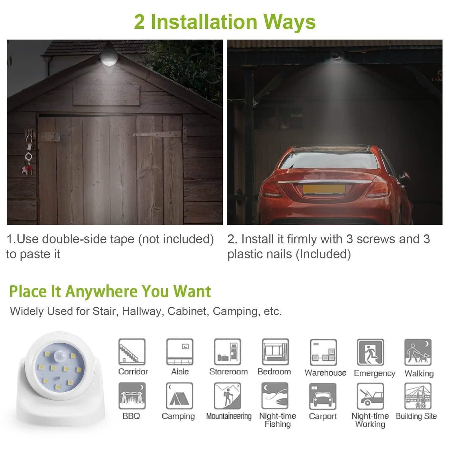360° LED Light Sensor Cordless Night Lamps DailySale