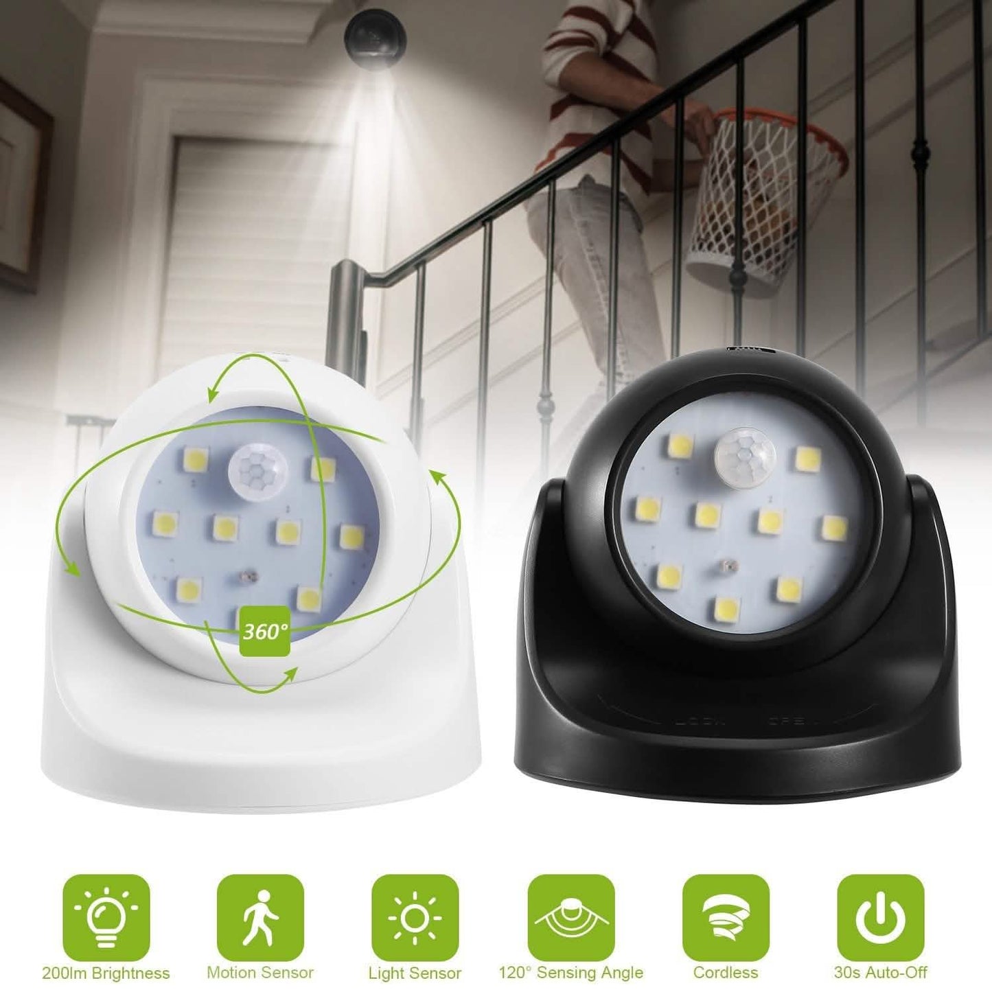 360° LED Light Sensor Cordless Night Lamps DailySale