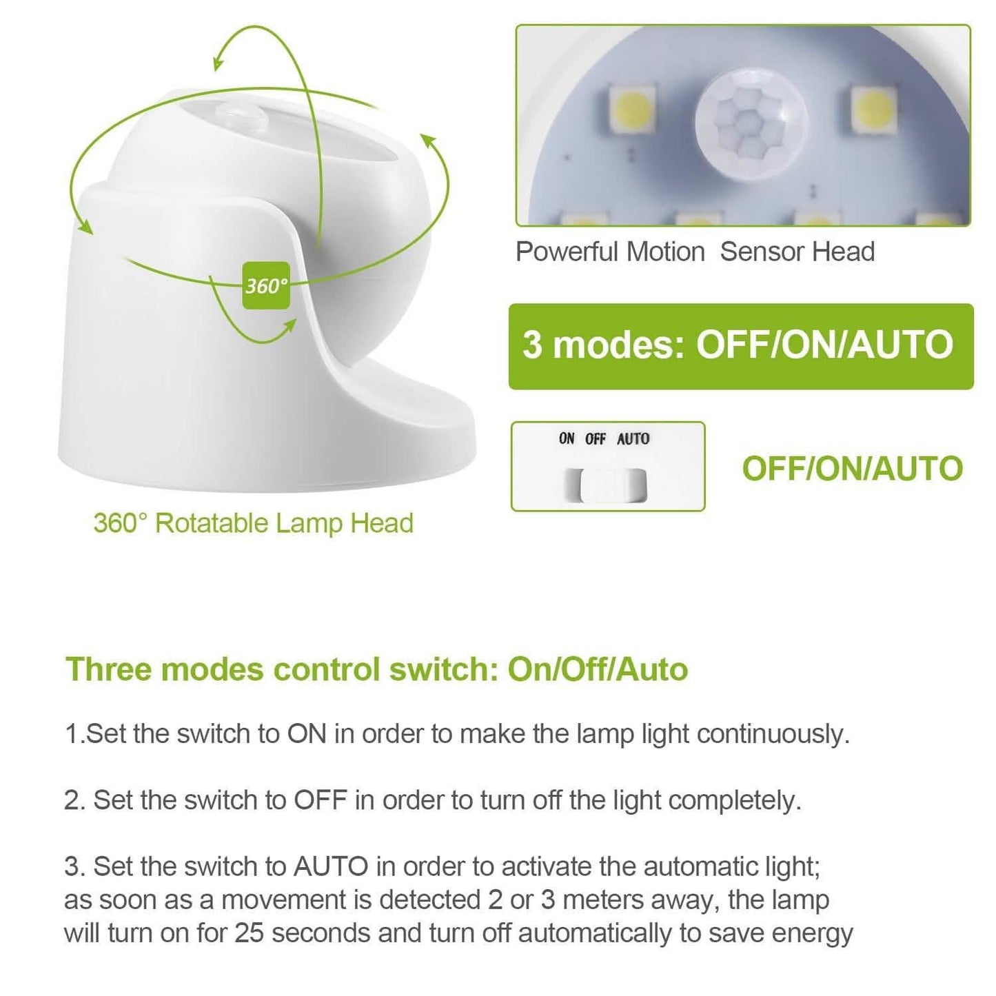 360° LED Light Sensor Cordless Night Lamps DailySale