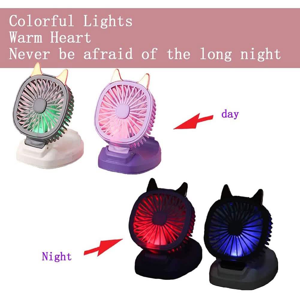 360°Rotation Kids Portable Wrist Strap Mini Watch Hand Held Fan Cat Design DailySale