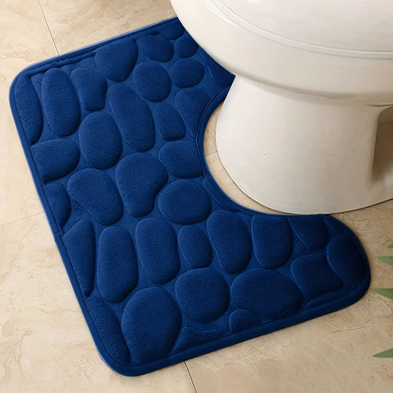 Ultra-Soft Memory Foam Bath Mat – Non-Slip, Absorbent (Gray Hexagon) DailySale