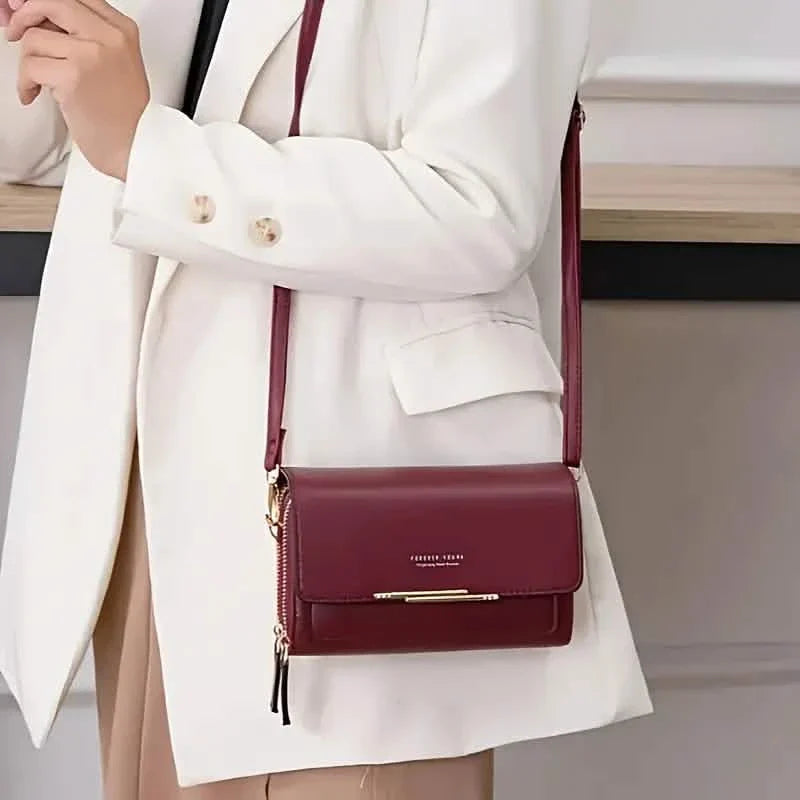 Vegan Messenger Bag – Lightweight Large Shoulder Bag with Detachable Organizer DailySale