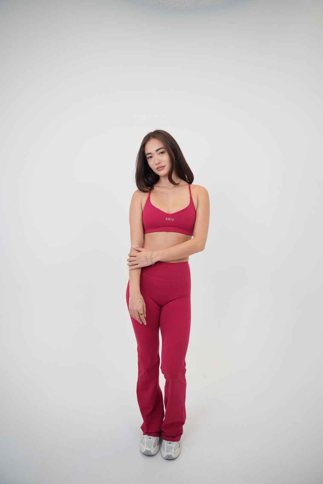I Live in Luxury Red Flare Pant