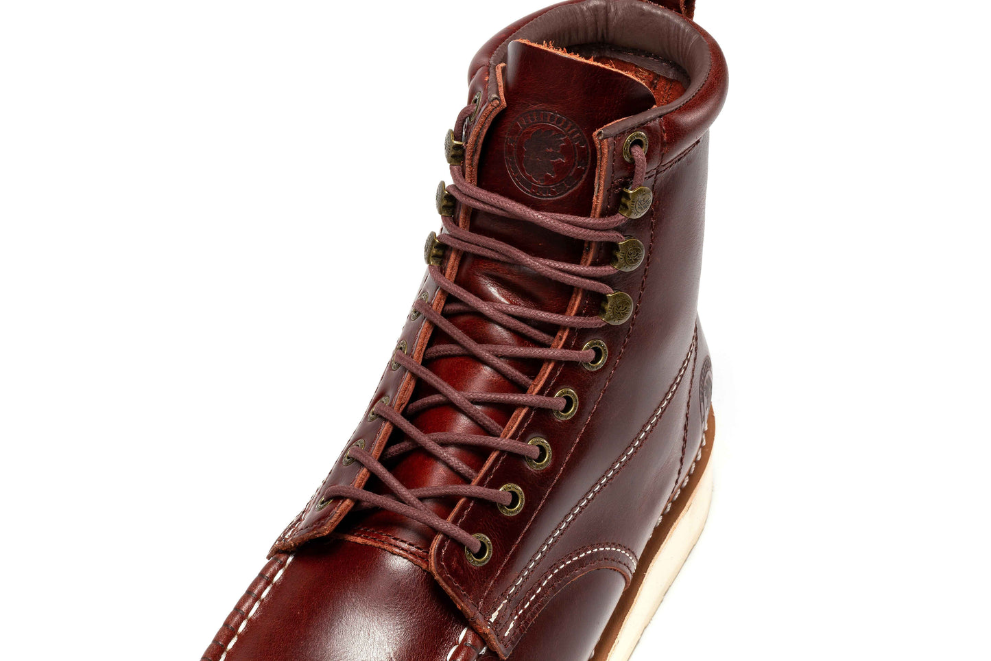 ROCKROOSTER Norwood Cherry Brown Men's 6 inch Soft Toe Wedge Work Boots SAP600
