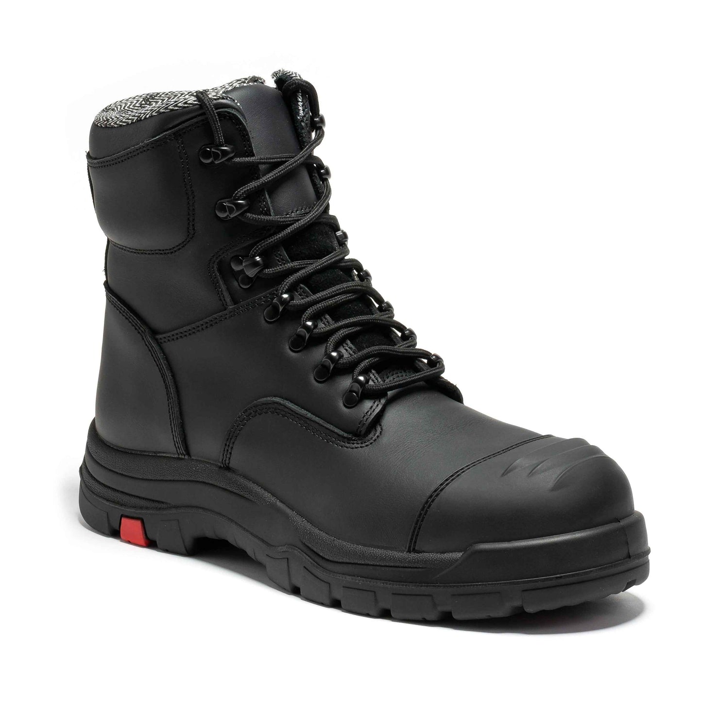 ROCKROOSTER Roslyn Black 7 inch Zip-sided Composite Toe Leather Work Boots CP245Z