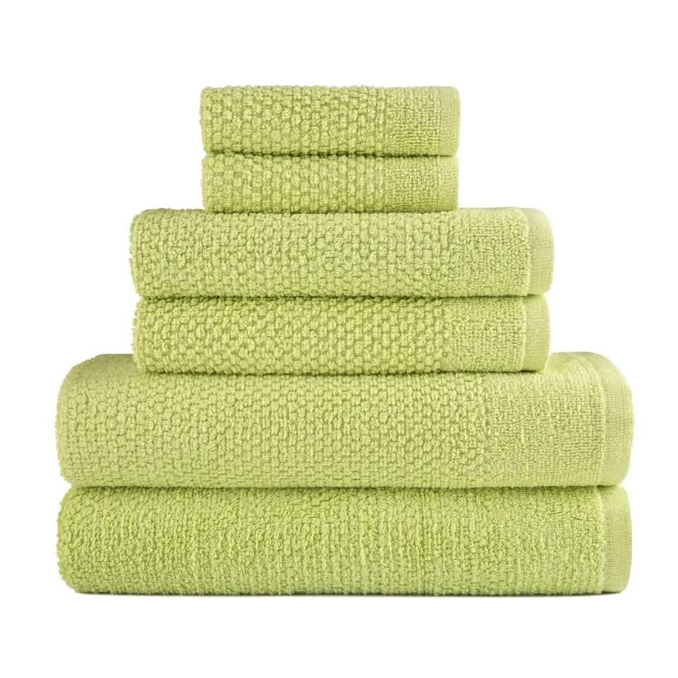 6-Piece: Dan River Popcorn Cotton Bath Towel Set DailySale