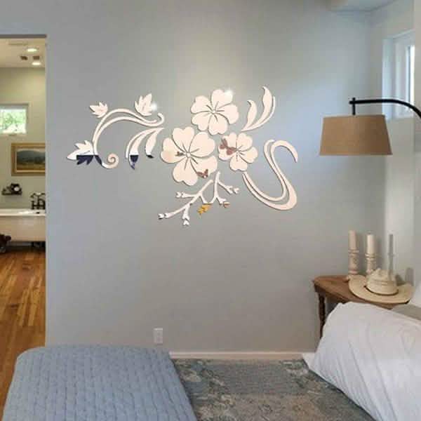 3D Mirror Flower Removable Wall Sticker DailySale