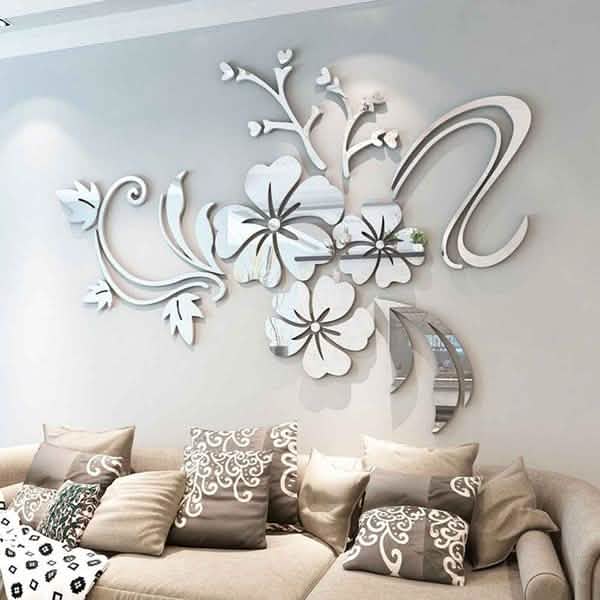 3D Mirror Flower Removable Wall Sticker DailySale
