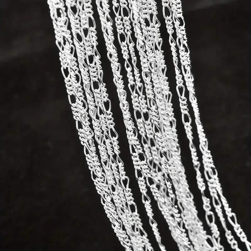 Exquisite Copper Necklace Chain, 16–30in Adjustable, 925 Silver Plated DailySale