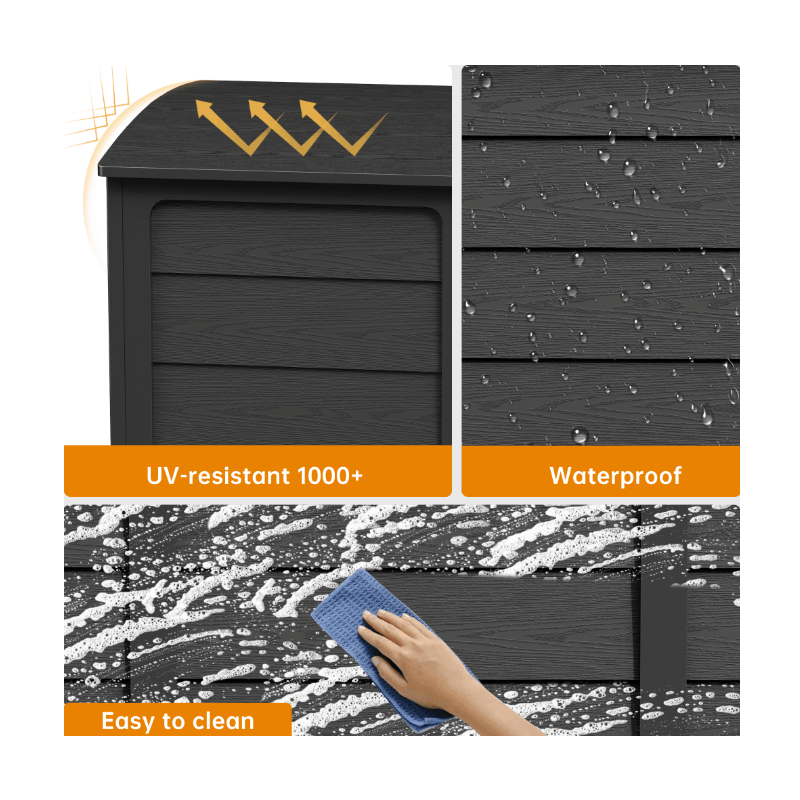75-Gallon Outdoor Storage Box with Handles – Black DailySale
