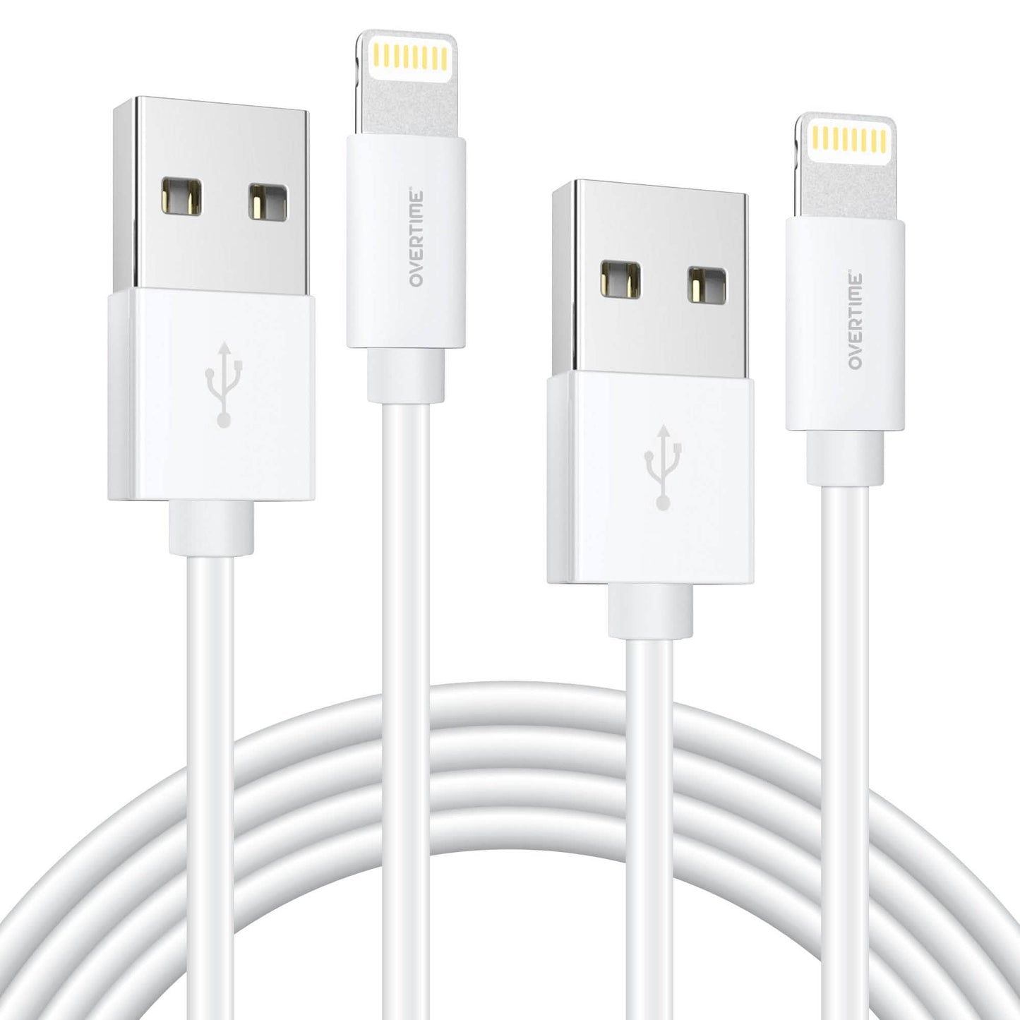 4 Ft./6 Ft. Overtime Apple MFi Certified iPhone Charger Lightning Cable Pack DailySale