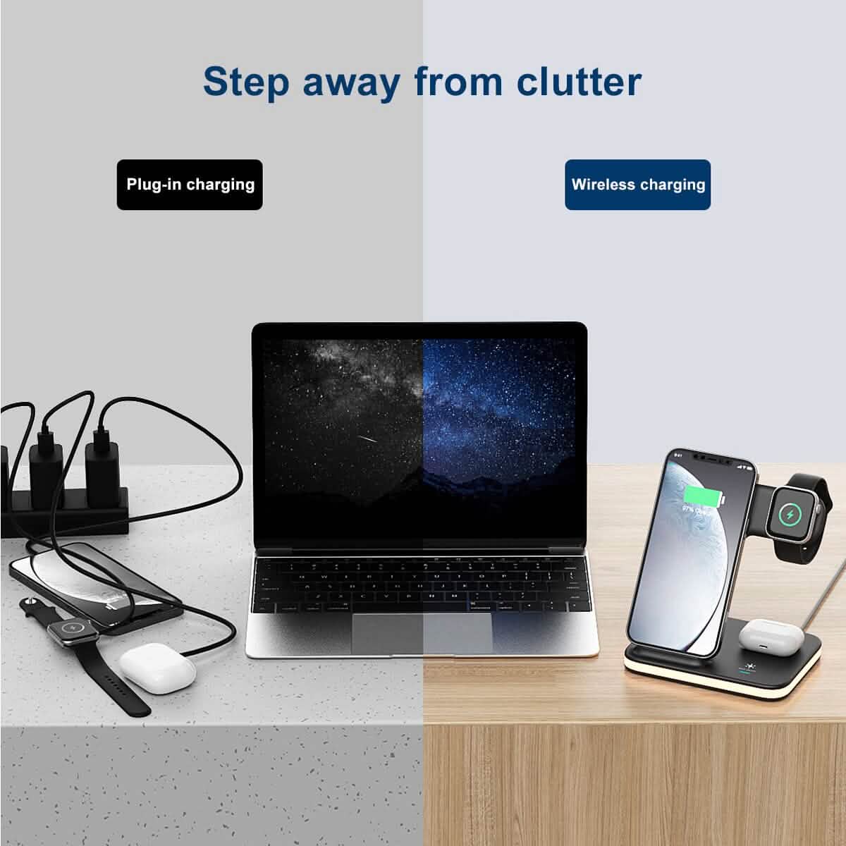 4-in-1 Wireless Charging Stand with Night Light DailySale