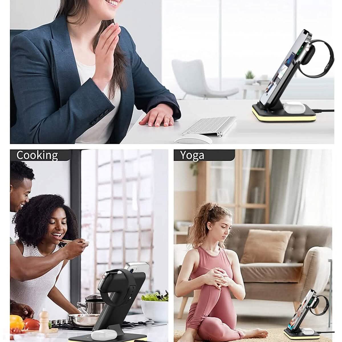 4-in-1 Wireless Charging Stand with Night Light DailySale