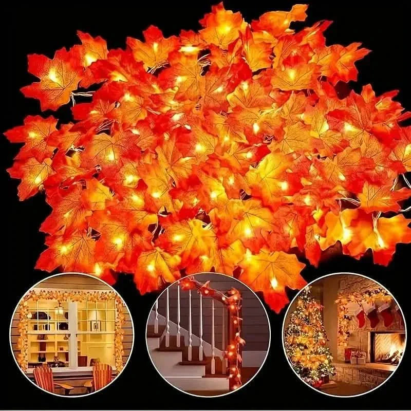 4-Pack: 2M 20LED Fall Garland Fall Decorations LED DailySale