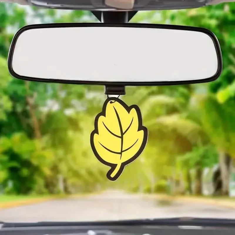 4-Pack: Car Air Freshener Natural Scented Tea Paper Auto Hanging Vanilla Perfume Fragrance Leaf Shape DailySale