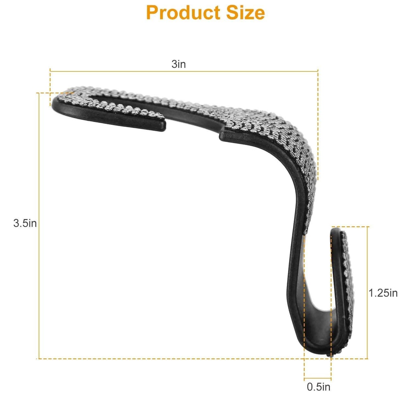 4-Pack: Car Headrest Hooks Bling Rhinestones Back Seat Organizer Hanger Holder DailySale