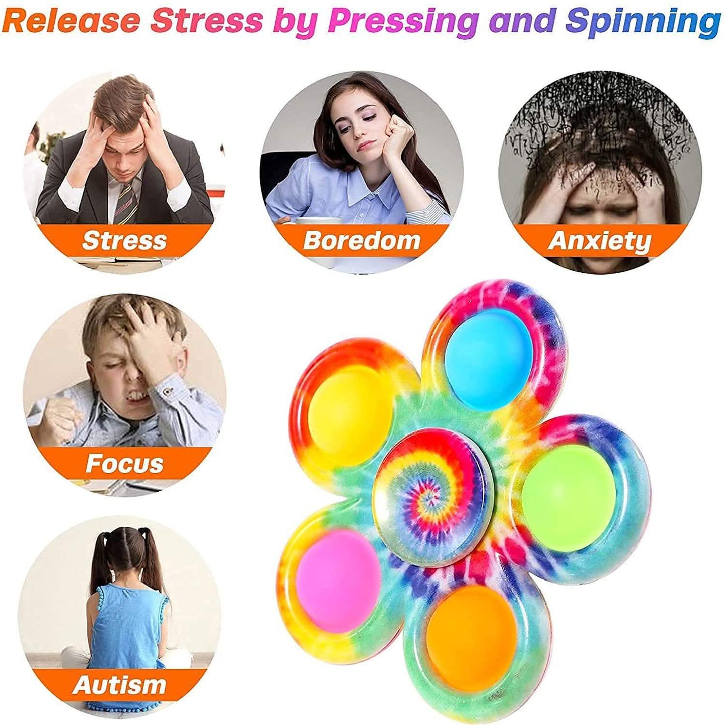 4-Pack: Effacera Pop Fidget Spinner Toys DailySale