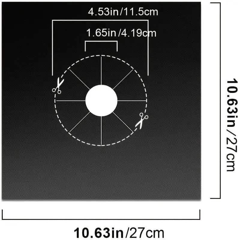 4-Pack: Gas Stove Burner Covers - Reusable Non-Stick PVC Stovetop Protector Liners DailySale
