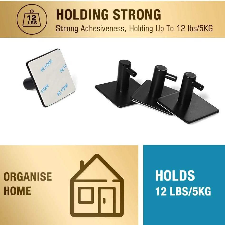 4-Pack: Heavy Duty Durable 304 Stainless Steel Wall Hangers DailySale