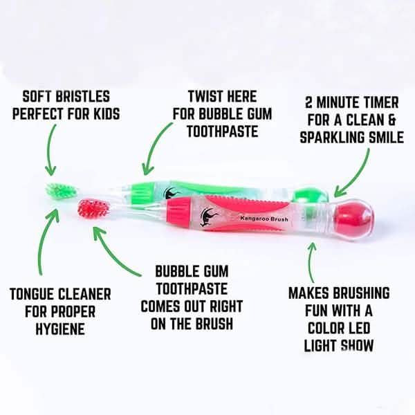 4-Pack: Kangaroo Kids Pre-Filled Toothbrush DailySale