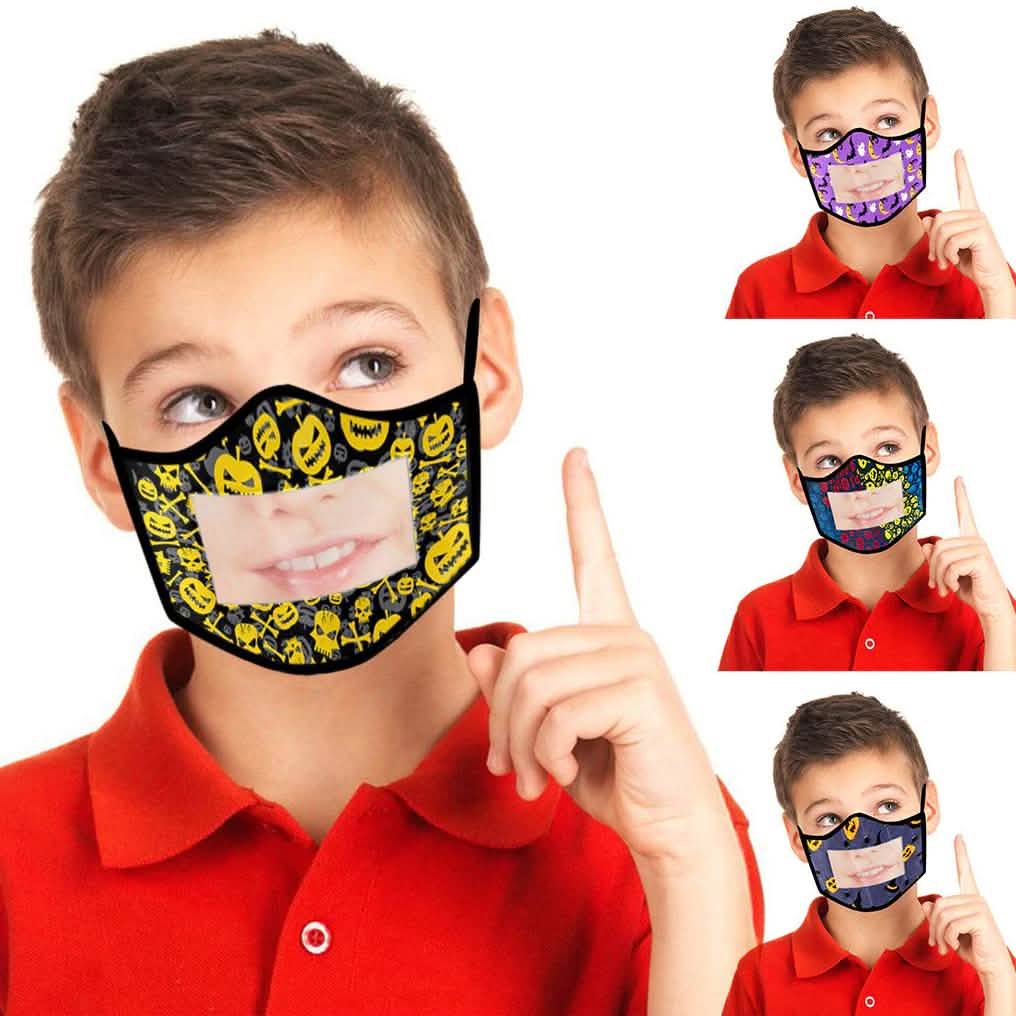4-Pack: Kids Smile Window Face Mask Washable and Reusable DailySale