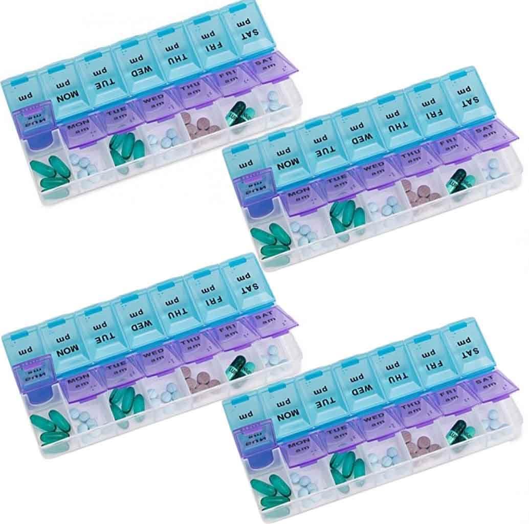 4-Pack: MEDca Weekly Pill Organizer, Twice-a-Day DailySale