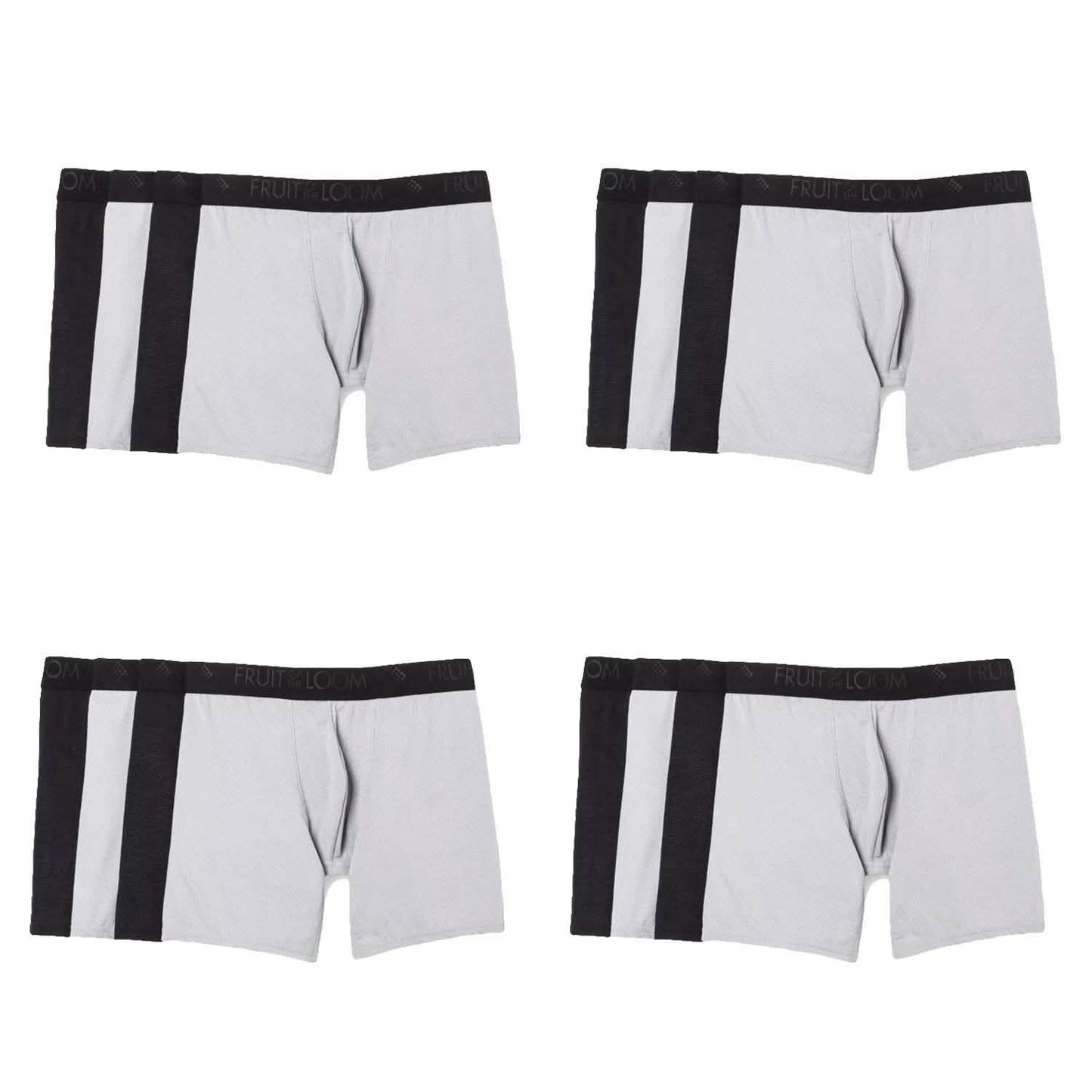 4-Pack: Men's Fruit of the Loom Breathable Micro-Mesh Boxer Briefs DailySale