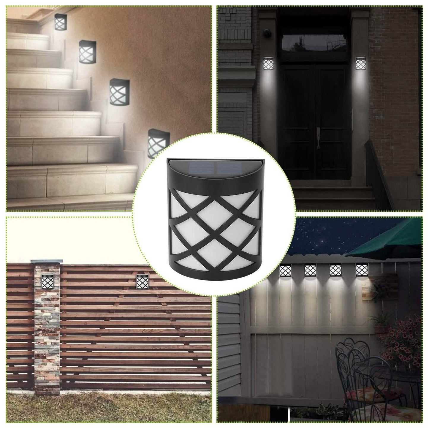 4-Pack: Solar Power LED Fence Light DailySale