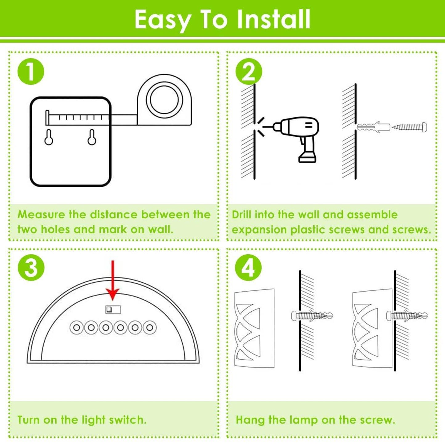 4-Pack: Solar Power LED Fence Light DailySale