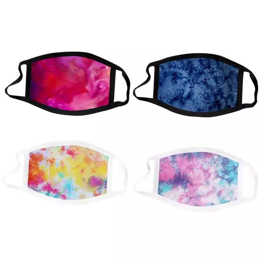 4-Pack: Tie Dye Fabric Non-Medical Face Masks DailySale