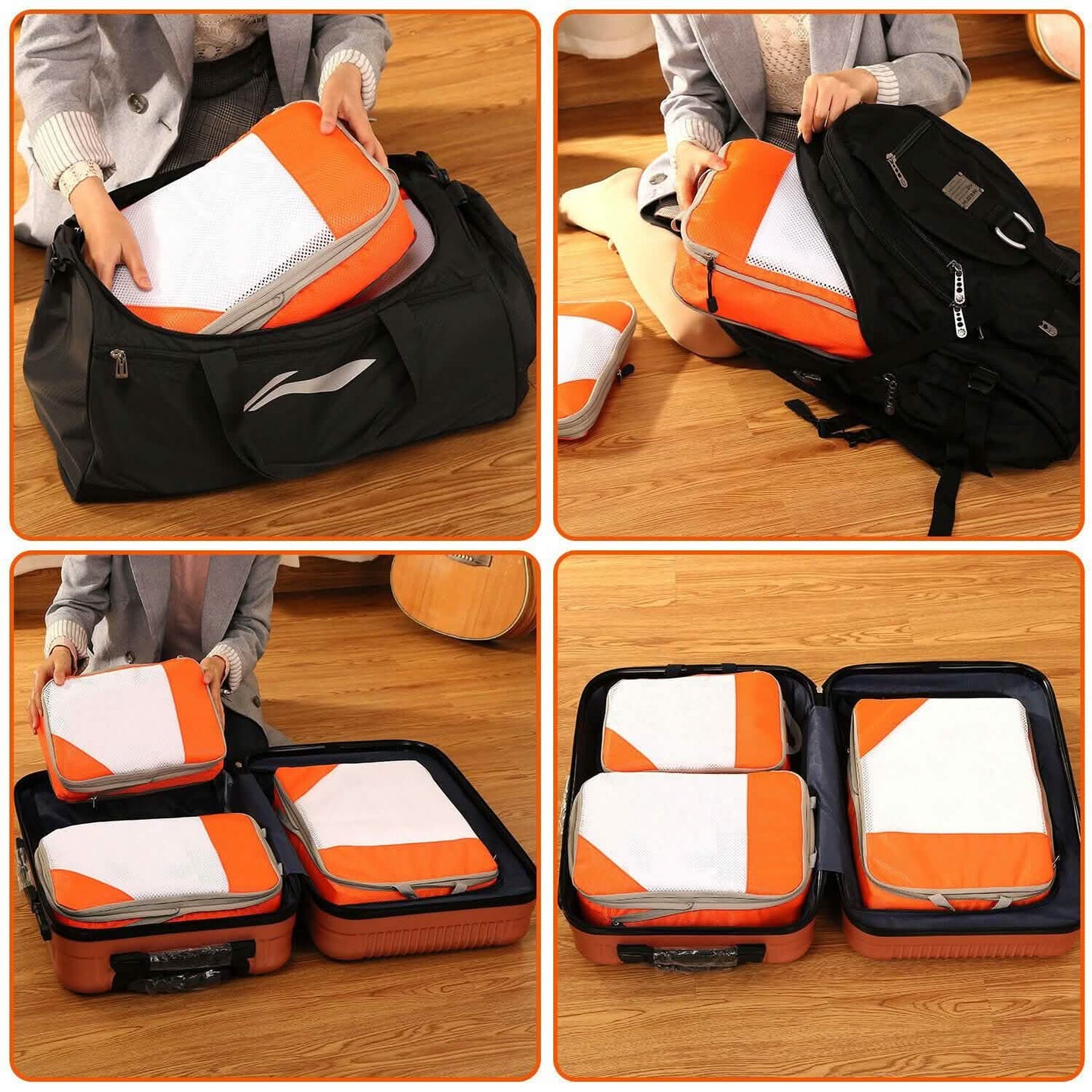 4-Pack: Travel Suitcase Storage Bag Set DailySale