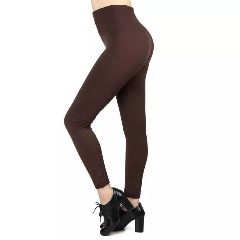 4-Pack: Women’s Fleece Lined Leggings High Waist (One Size) DailySale