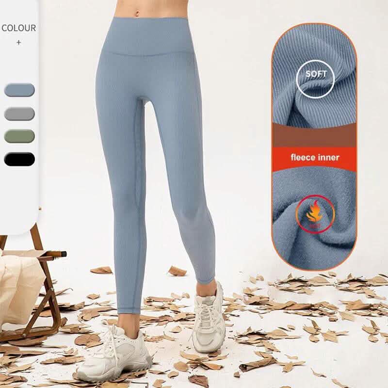 4-Pack: Women’s Fleece Lined Leggings High Waist (One Size) DailySale