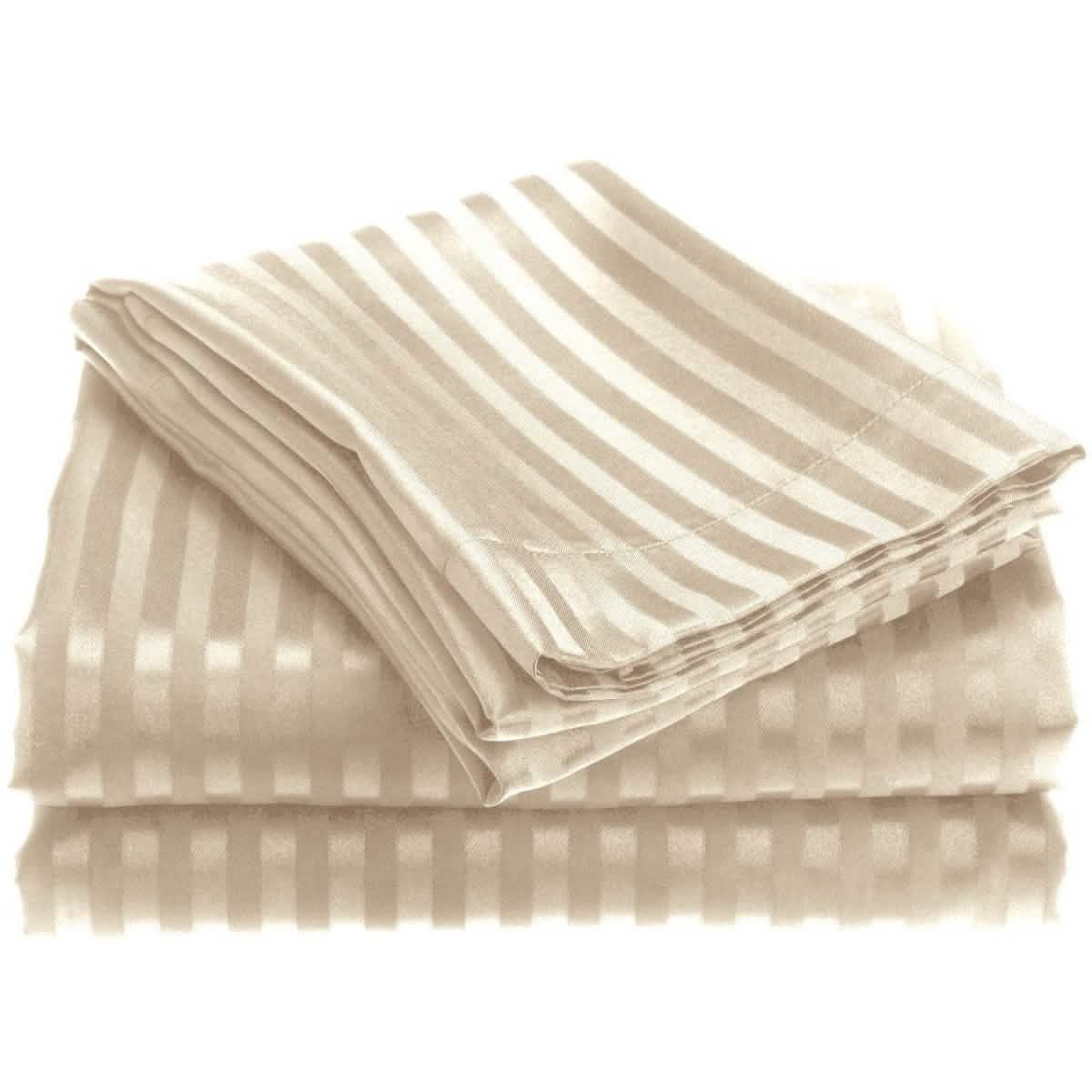 4-Piece: 1800 Series Brushed Microfiber Dobby Striped Sheet Set DailySale