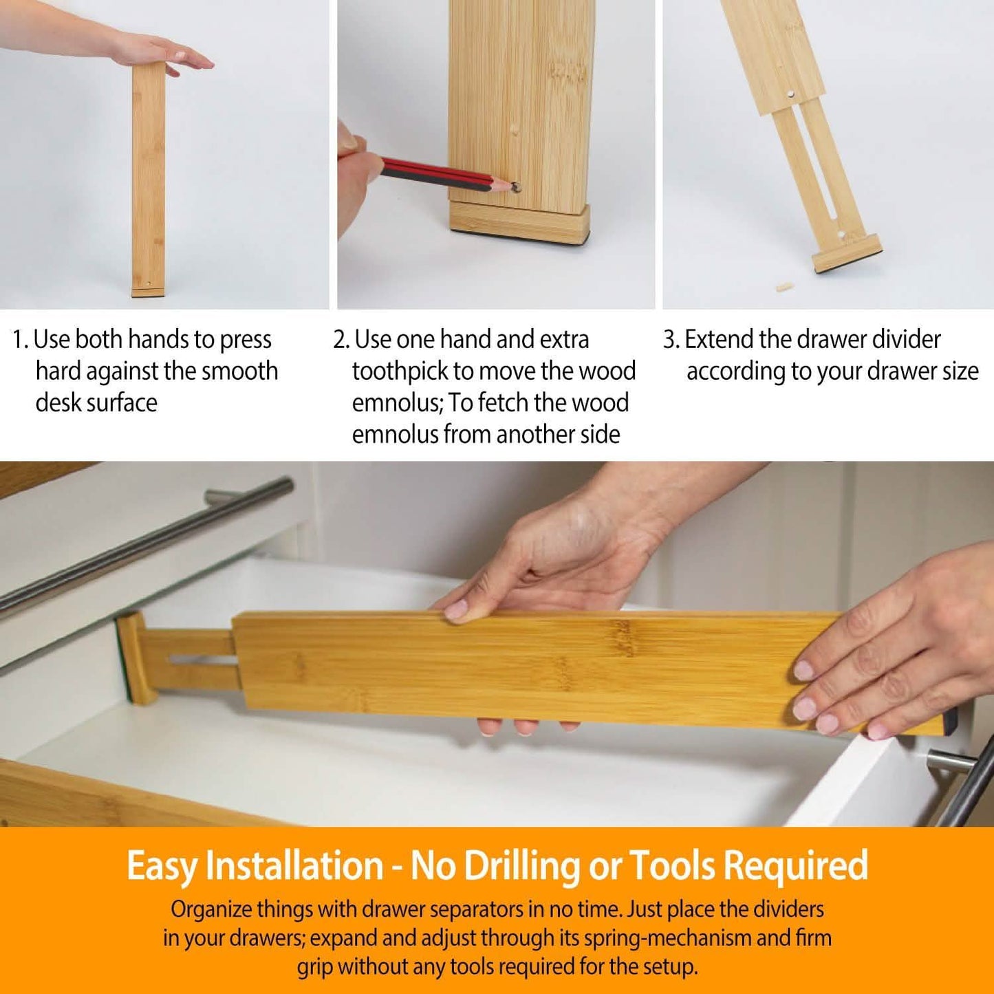4-Piece: Adjustable Drawer Divider DailySale