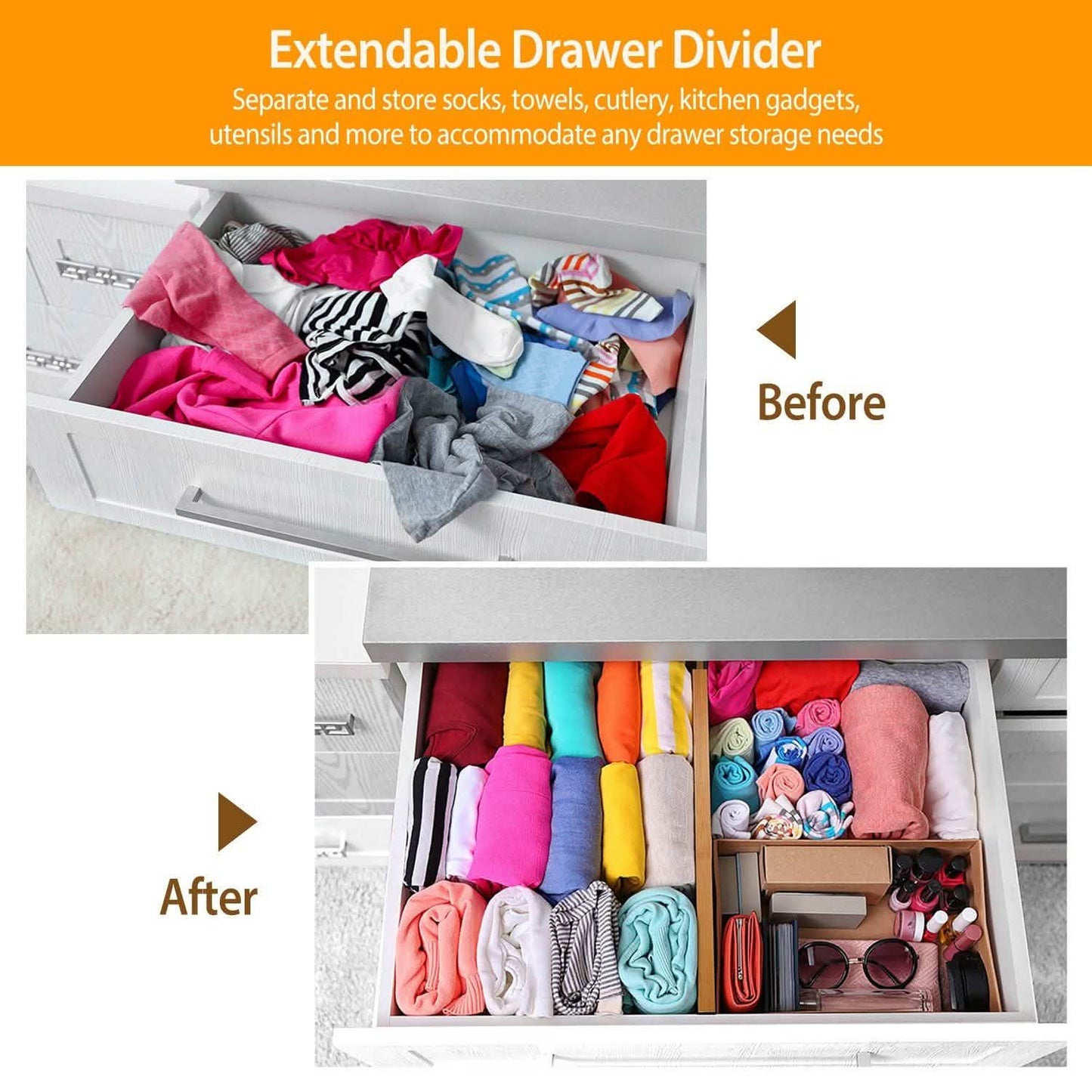 4-Piece: Adjustable Drawer Divider DailySale