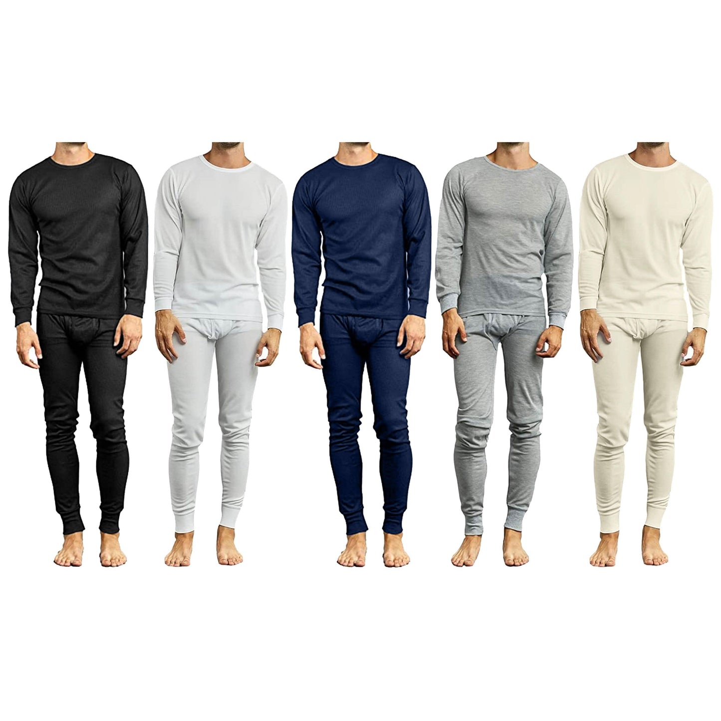 4-Piece: Assorted Lightweight Thermal Set Of Both A Thermal Top And Bottom (2-Full Sets) DailySale