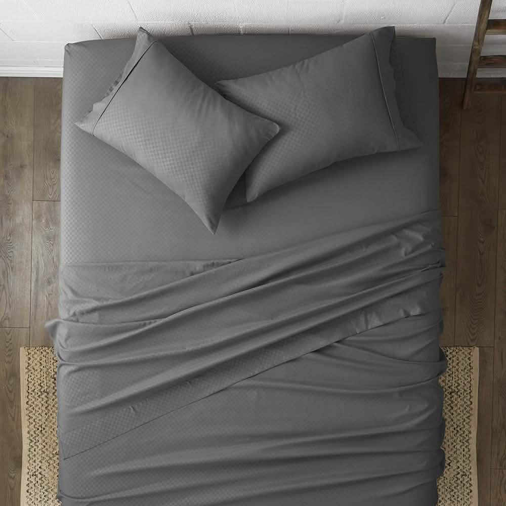 4-Piece: Checkered Embossed Sheet Set DailySale