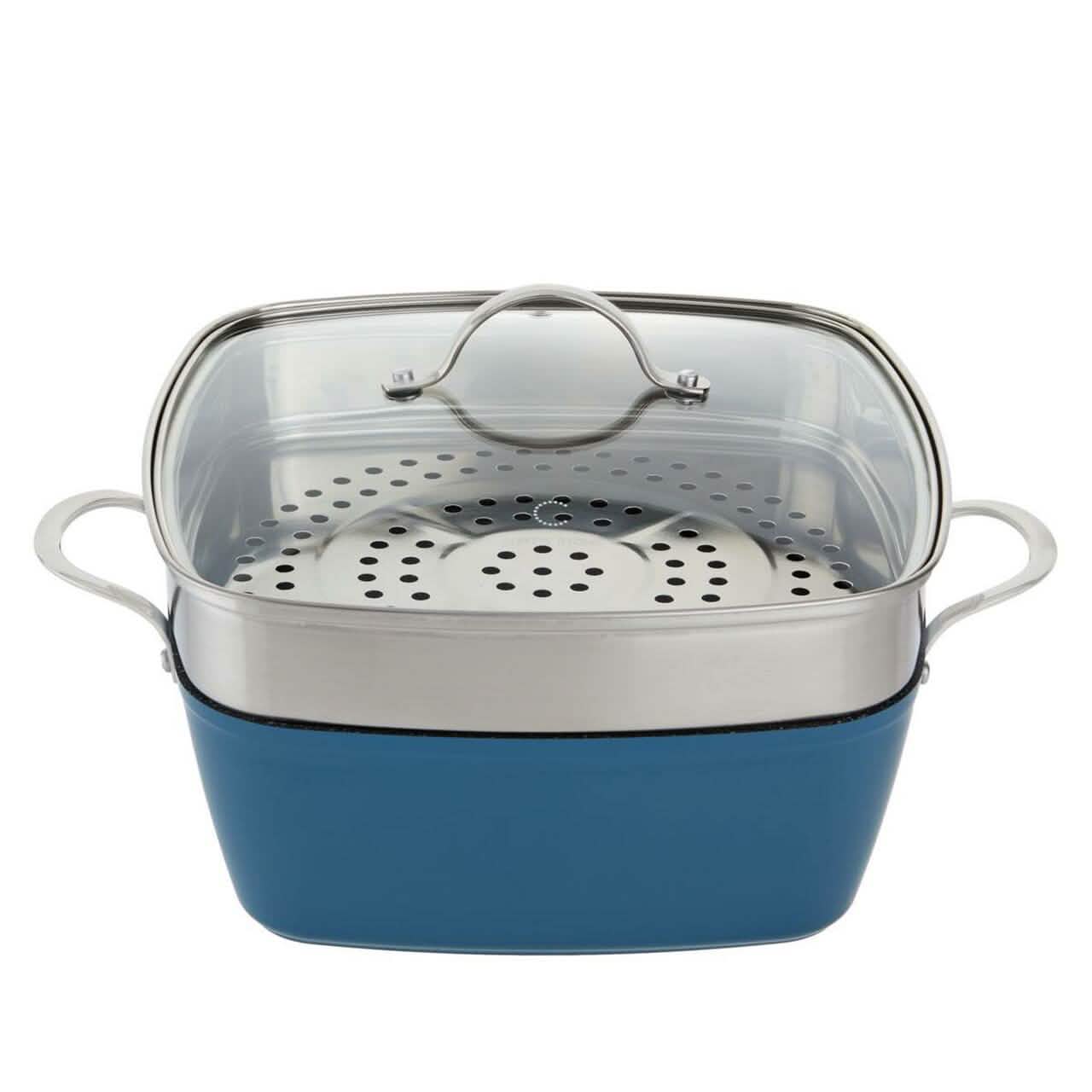 4-Piece: Curtis Stone Dura-Pan Chef Square Saute Set (Refurbished) DailySale