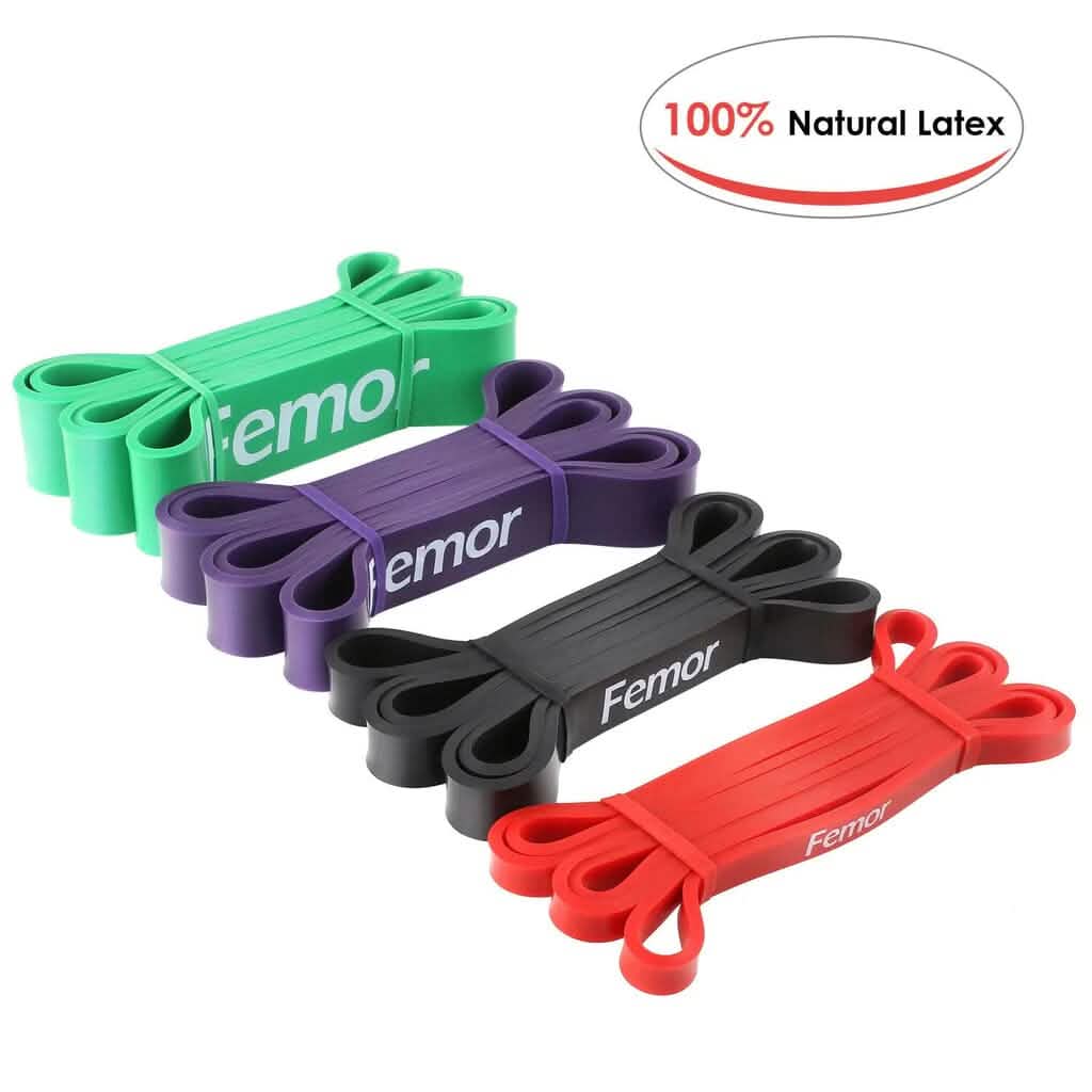 4-Piece: Exercise Bands Latex Resistance elastic Band -Pull Up Assist Bands Fitness DailySale