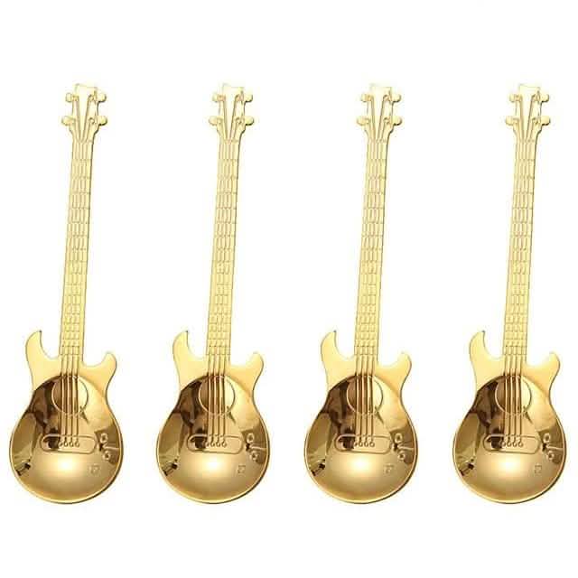 4-Piece: Guitar-Shaped Spoon Set DailySale