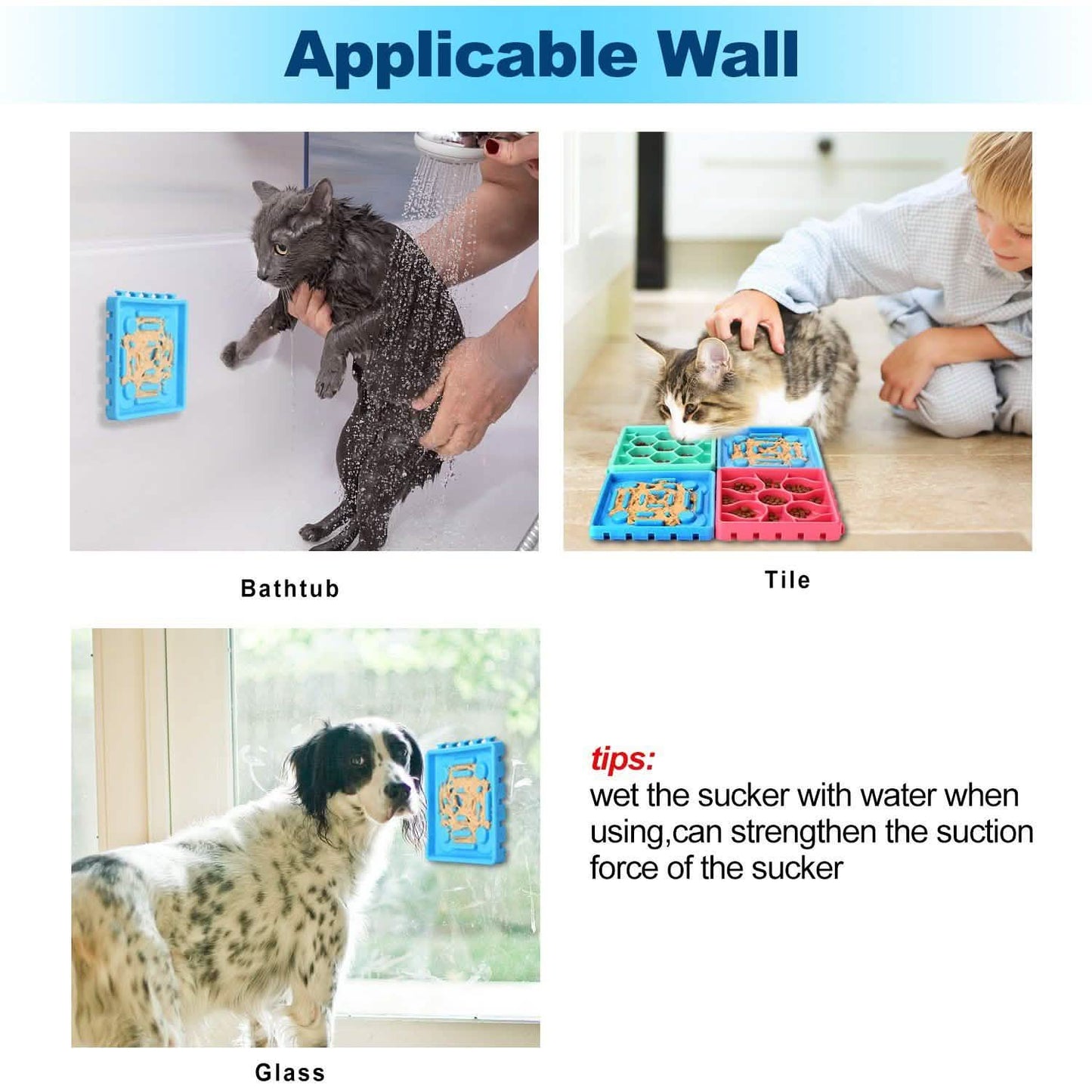 4-Piece: Pet Slow Feeder and Licking Tray Set DailySale