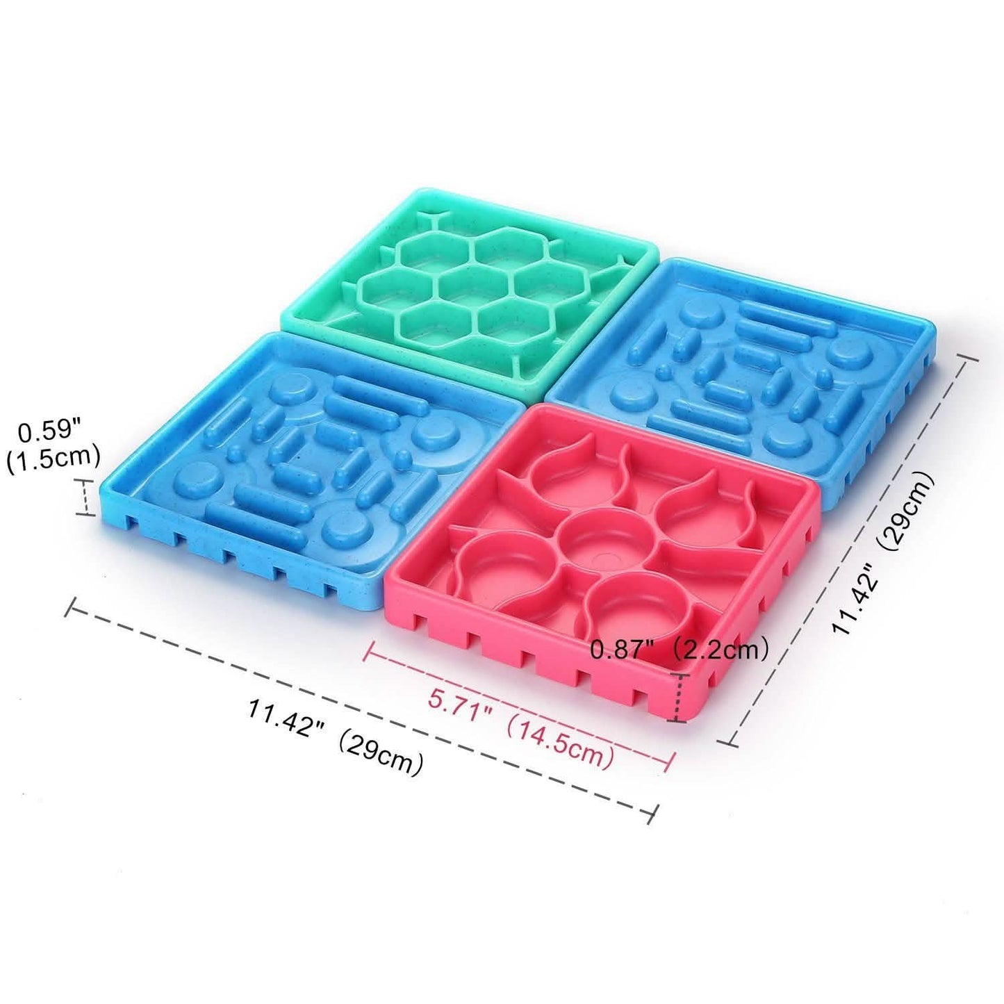 4-Piece: Pet Slow Feeder and Licking Tray Set DailySale
