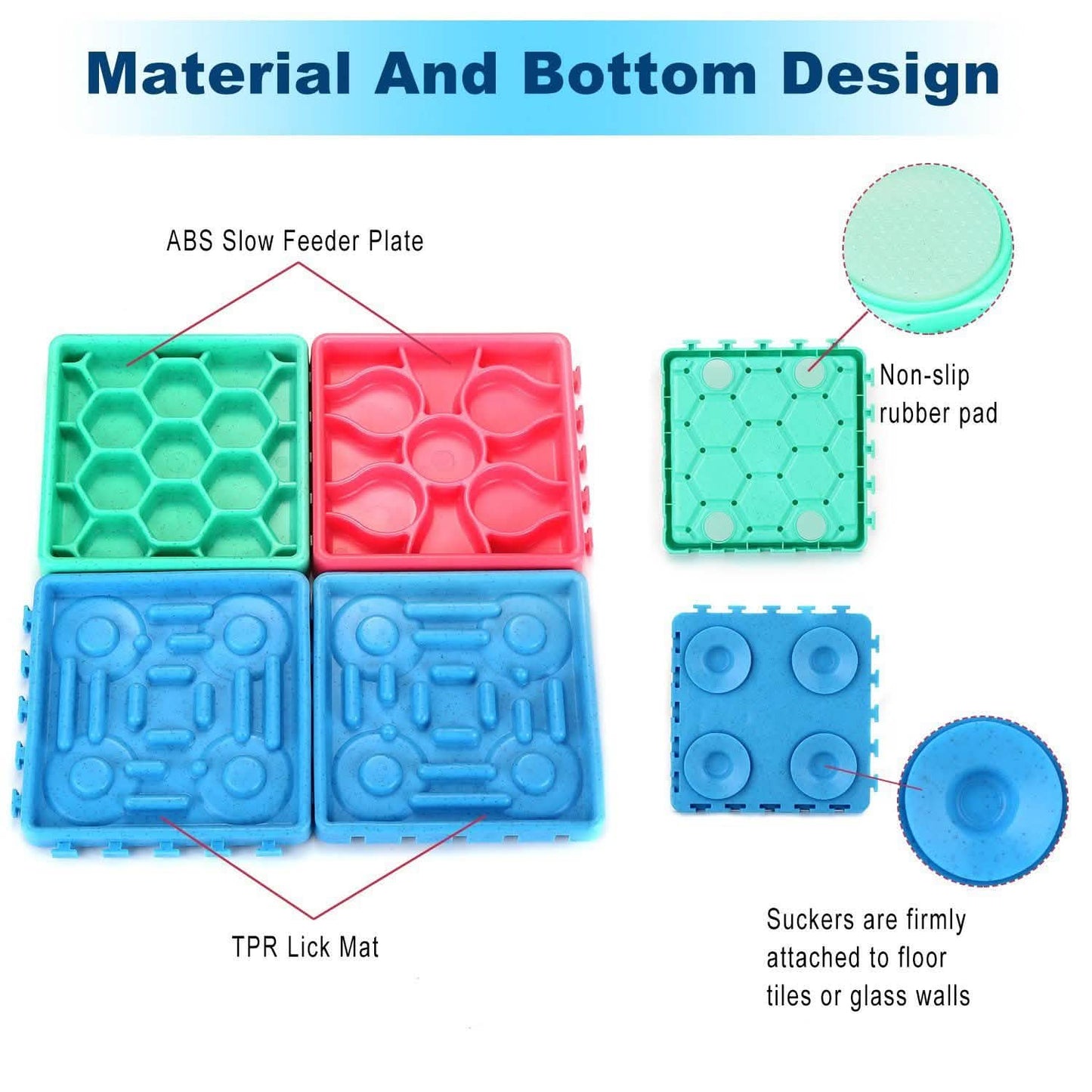 4-Piece: Pet Slow Feeder and Licking Tray Set DailySale