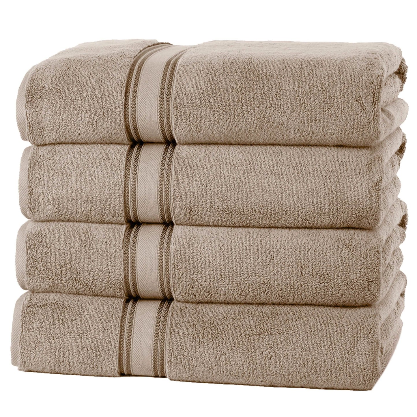 4-Piece Set: 550 GSM Zero Twist Cotton Bath Towels DailySale