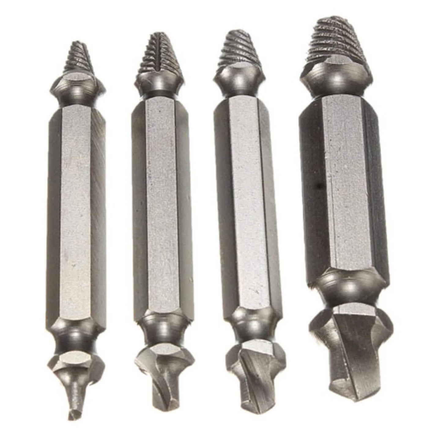 4-Piece Set: DrillPro Double-Sided Damaged Screw Extractors DailySale