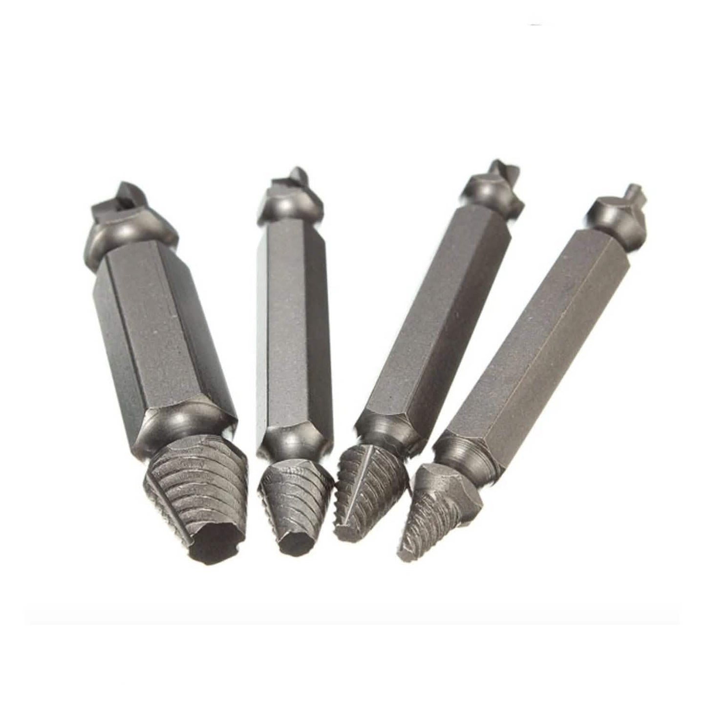 4-Piece Set: DrillPro Double-Sided Damaged Screw Extractors DailySale